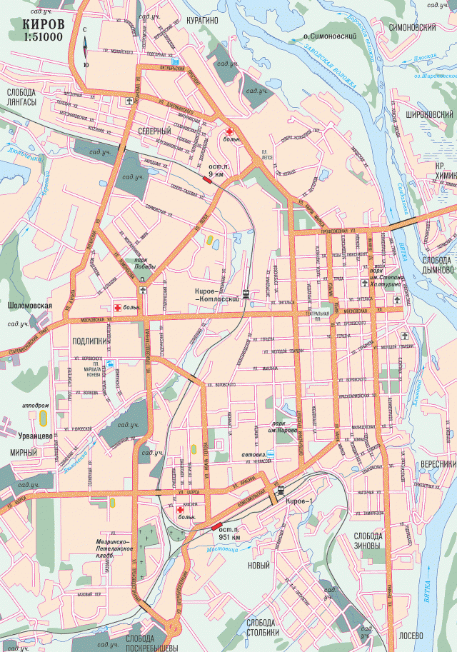 Карта Кирова
