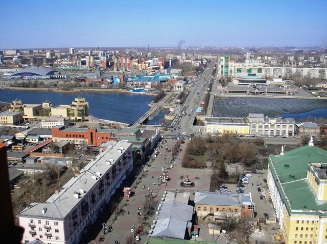 Вид Челябинска сверху
