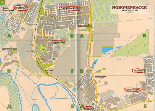 Карта Новочеркасска