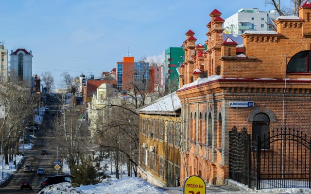 Улица Комсомольская в Хабаровске
