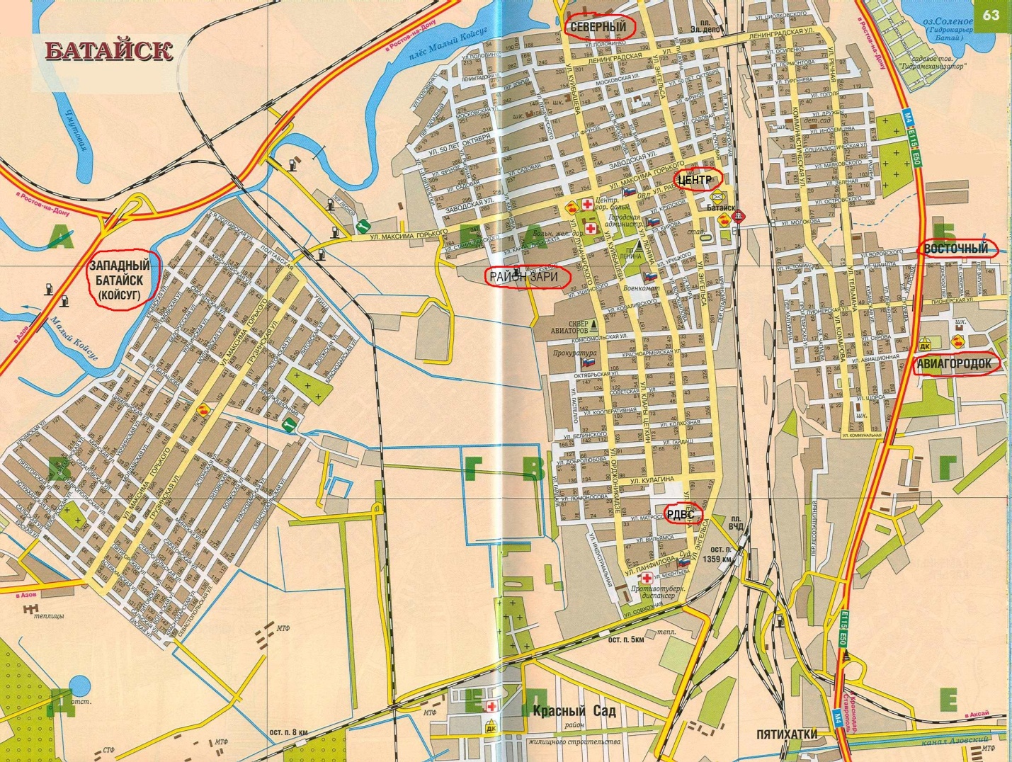Батайск карта города