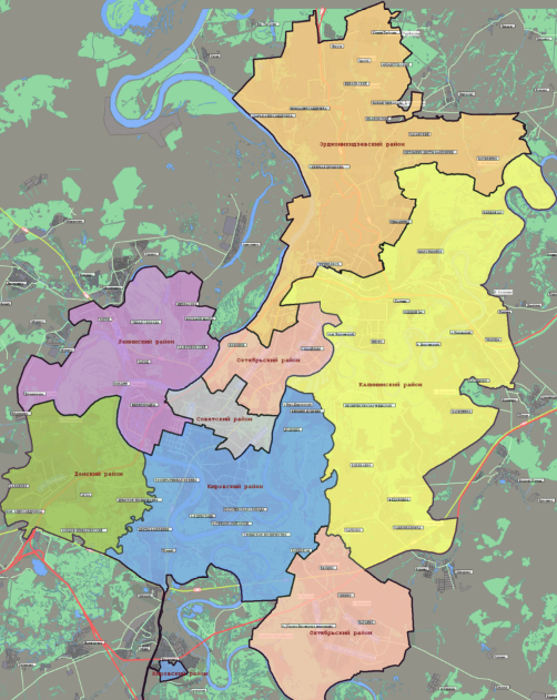 Карта Уфы