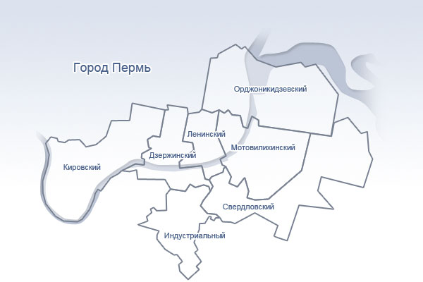 Карта города. Районы Перми
