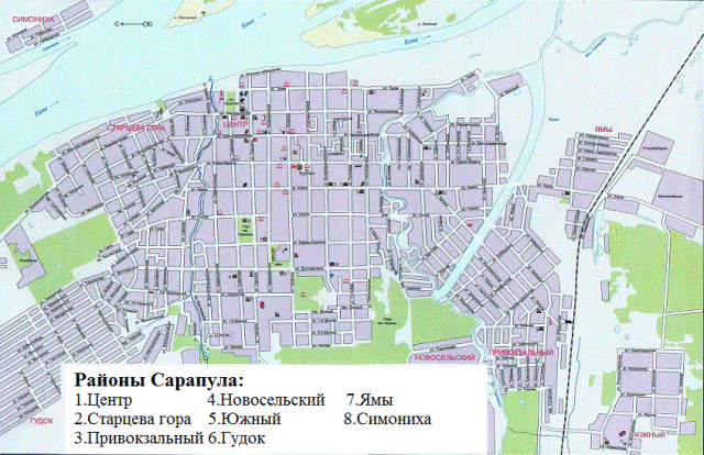 Карта Сарапула