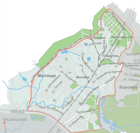 Карта Мытищ