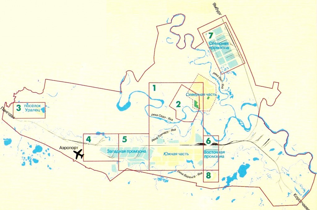 Карта Нового Уренгоя
