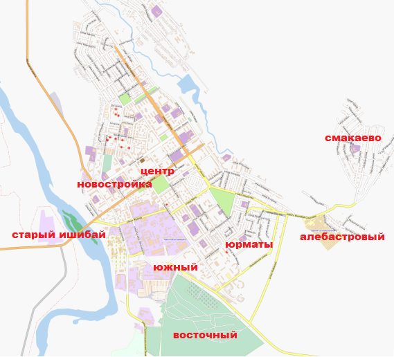 Карта Ишимбая