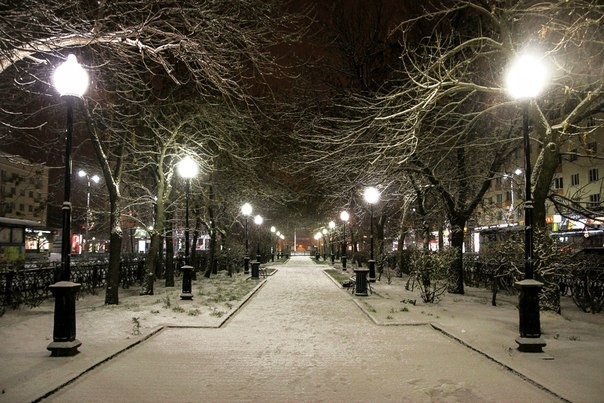 Проспект Ленина зимой