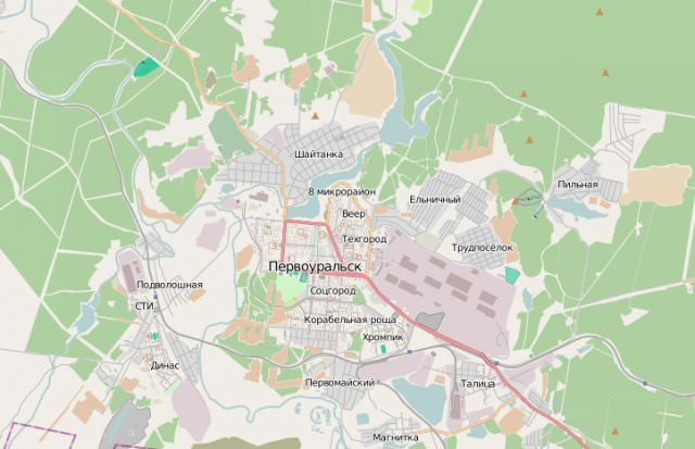 Карта Первоуральска