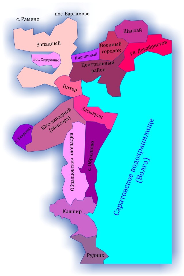 Карта Сызрани