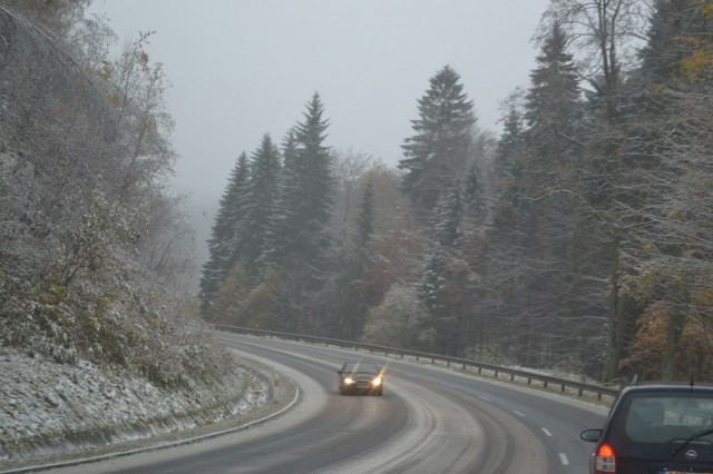 Снегопад в Польше