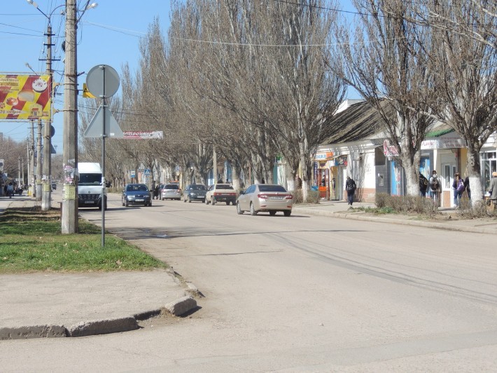 Состояние дороги на центральной улице Ленина