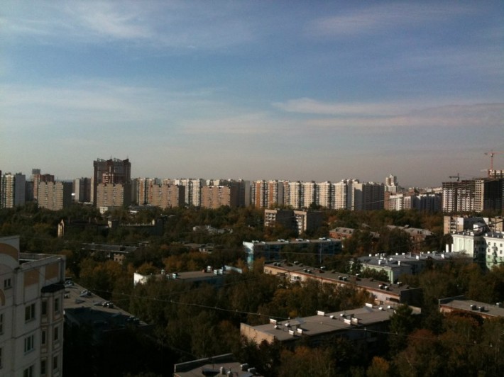 Вид на дома Октябрьского проспекта, 2012 год