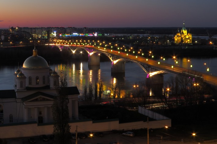 Подсветка Канавинского моста
