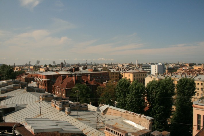Вид на крыши города