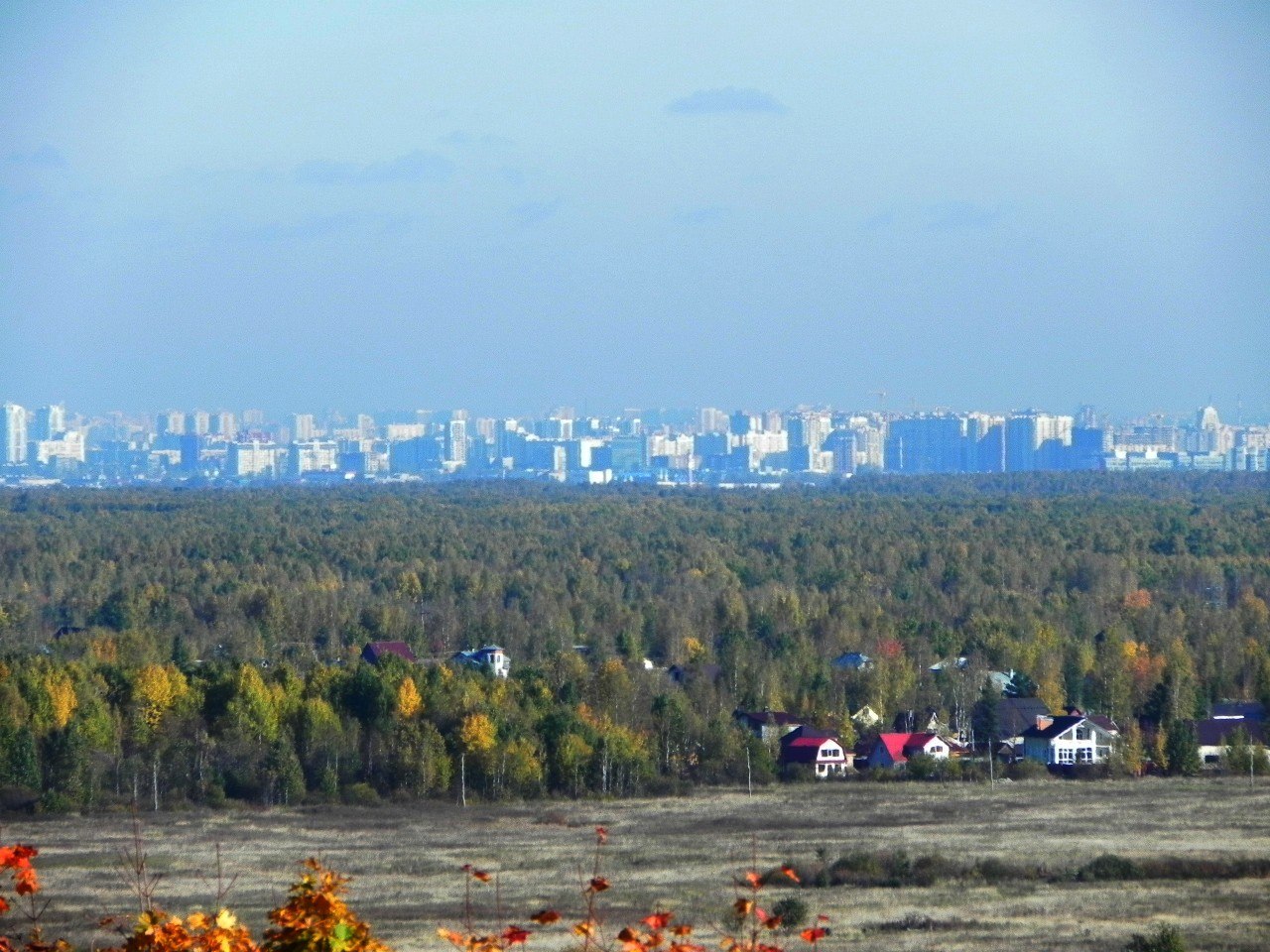Дудергофские высоты вид на Санкт-Петербург