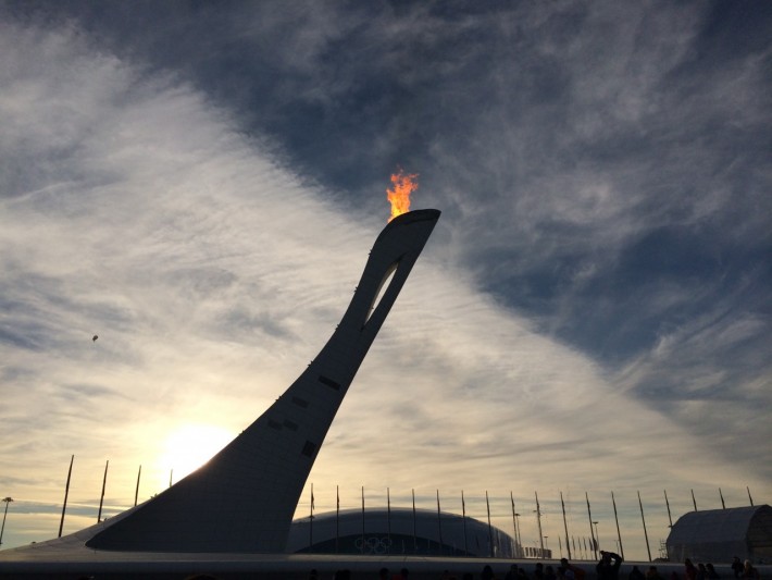 Олимпийский огонь в своей красе